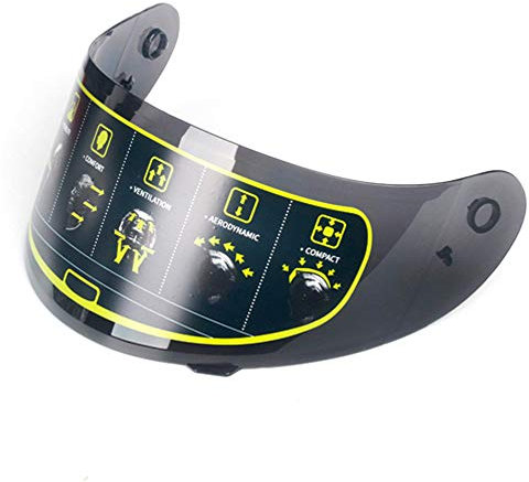 Woljay Visor Shield für Motorradhelm Integralhelm (Schwarz)