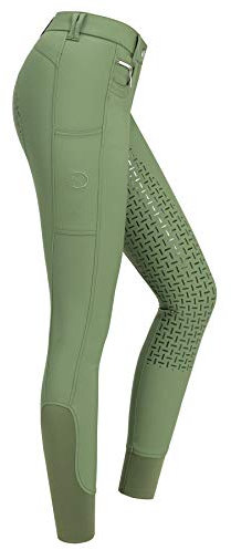 RidersDeal Collection Reithose mit Silikonvollbesatz und Handytasche, versch. Farben, Gr. 32-50, new duck green, 38