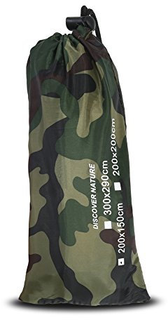 bache Camouflage Militaire,Bache de Tente de Randonn¨¦e de Camping en Plein air l¨¦g¨¨re, avec Sac de Transport ¨¤ Cordon pour la Randonn¨¦e et ¨¦quipement(3 * 2.9M)