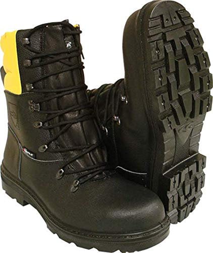 RocwooD Black & Yellow Chainsaw Forestry Aborist COFRA Boots Class 1 Size 12 Euro 47.