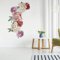 Blumen Wandaufkleber Pfingstrose Rose, Blumen Wandtattoos, PVC Blumen Wandaufkleber Selbstklebend Wohnkultur für Sofa Hintergrund Wohnzimmer Schlafzimmer Küche Kinderzimmer Dekoration, 2 Stück