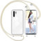 Nupcknn Handykette Hülle für Huawei P30 Pro Hülle TPU Bumper+PC Back Necklace(abnehmbar) Transparent Hülle mit Kordel zum Umhängen Handy Schutzhülle mit Band (Beige, 6.47)