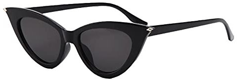 TECH-LINE-DIRECT Black Vintage Square Cat Eye Sunglasses Women Fashion Trendy Cateye Sun glasses UK