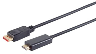 Displayport 1.4 auf HDMI 2.0 Kabel, 4K60Hz, schwarz, 10m