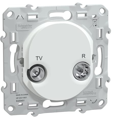 Schneider Electric - Ovalis - prise TV/R - Blanc - S320451
