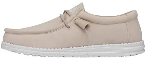 Hey Dude Homme Wally Slub Canvas MOC Toe Shoes, Naturel, 40 EU