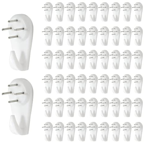 Unlorspy 50Pcs Invisible Nail Hangers, Non-Trace Hanging Hooks, Concrete Wall Hooks for Hardware Concrete Walls Picture Photo Frame (30mm/1.18 Length)
