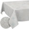 Stoff Tischdecke Tischwäsche Textil Tischtuch Baumwolle Polyester Gewebe abwaschbar pflegeleicht, in rund oval eckig Japondi Grau 180x120cm Schnittkante