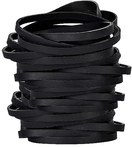 Gummibänder Schwarz 100 Stück Gummiringe Breit Stark Elastische Gummibänder Schwarz 120x6 mm Gummibänder Wiederverwendbar für Büro Zuhause Schulbedarf Industrie