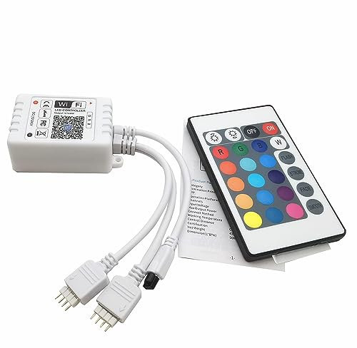 Mini RGB 10M/5M Led Streifen Kontroller mit 2 Steckdosen, kompatibel mit Alexa und Google Home, drahtlose Fernbedienung/Timer von Smartphone Für alle RGB led strip