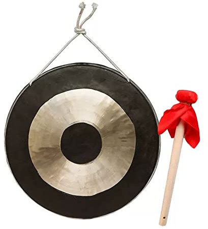SciAza gong klingel klangschalen percussion instrumente musikinstrument 35 cm - 100 cm professioneller chinesischer traditioneller Percussion-Hammer aus Kupfer(Color:80cm,Size:)