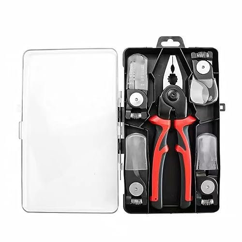 Uadme 5 in 1 Multifunctional Plier Set, Interchangeable Wire Stripper, Crimping Tool, Cable Cutter, Electrician Scissors & Linesman Pliers, Electrician Tool Kit with Storage Case
