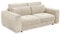 BARURA Big Sofa in Cord-Optik, Cream - Bequeme Wohnzimmer Couch - 214 x 90 (74) х 112 cm (B/H/T)
