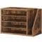 HOOBRO Schreibtisch Organizer, Dokumentenablage, Aktenablage, Briefablage aus Holzwerkstoff, Schreibtischorganizer, Büroaufbewahrung für Akten, Post, Umschläge, Zeitschriften, Vintagebraun EFG41WF01