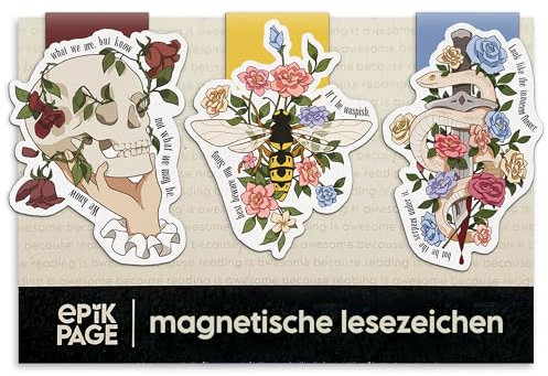 Magnetische Lesezeichen Shakespeare – Kleine Geschenke für Lehrerin, Frauen, Bücherwurm, Buchliebhaber, Lesewurm, Leseratten – Hochwertige Macbeth, Hamlet Magnetlesezeichen – 3er-Set