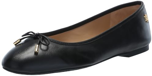 Lauren Ralph Lauren Jayna Nappa Leather Flat, Black, 10
