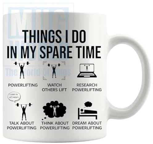 Things I Do In My Spare Time Gym Mug Weight Training Fitness Gym Gifts