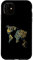 Hülle für iPhone 11 Weltkarte Typografie
