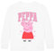 Peppa Pig Jumper | Playful Girls Sweatshirt | Soft Cotton Girls Jumper | White 3-4 Years