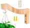 Gwtdtoad Gancio per piante in legno montato, ganci per piante da parete - Appendiabiti da interno in legno massello - Robusto gancio per piante e appendiabiti per piante per la decorazione della casa
