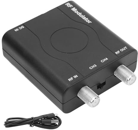 RF-Modulator, HD-Multimedia-Schnittstellenkonverter mit Antenneneingang/-Ausgang für Stick Kabelbox HD Analog-TV, PLL VHF