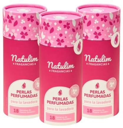 Natulim Perlas Perfumadas - Perlas Aromatizantes para Ropa - Fragancia Duradera - Sin Químicos Nocivos - Apto Pieles Sensibles y todo tipo de Prendas - 90 Lavados – Pack 3 Unidades (Fragancia Floral)