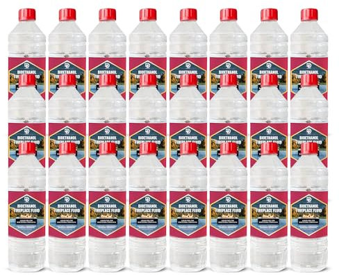 Primes DIY Premium Bioethanol Fireplace Fuel – Clean-burning, high-purity liquid for bioethanol fires, burners and stoves Ideal for indoor and outdoor use, 24-Litre