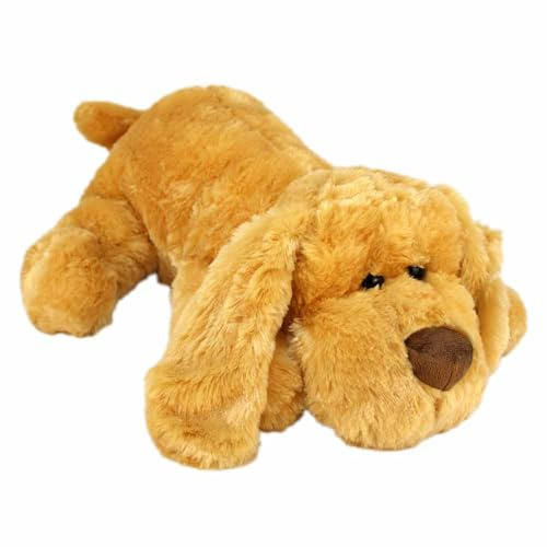 BEMIRO Hund Kuscheltier – 70 cm, braun, mit Schlappohren, Schwarze Kunststoffaugen, kuschelig weich