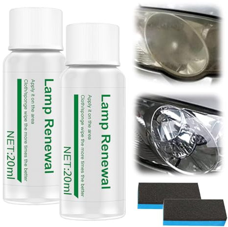 Matame Auto-Langzeitwirksames Scheinwerfer-Reparaturfluid, Scheinwerfer Aufbereitung Set, Scheinwerfer Polierset für Reinigt und Poliert Vermattete und Vergilbte Scheinwerfer aus Kunststoff (20ml-2)