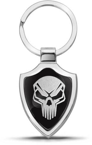 Biomar Labs Schlüsselanhänger Metall-Schlüsselanhänger Keyring Schild Autoschlüssel mit Geschenkbox Edelstahl
