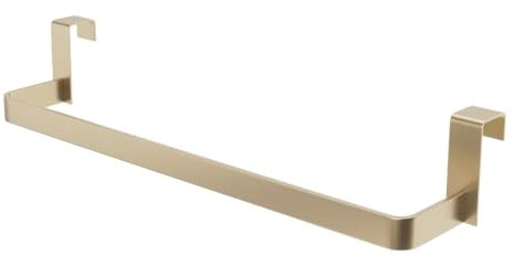 Mice- Toallero de Barra para Mueble, Toallero de Acero Inoxidable - Resistente a Arañazos y Vapor - Sin taladros para Mueble - 36 cm (Oro Cepillado)
