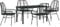 vidaXL Gartenstuhl Set von 2 Schwarz Poly-Rattan Leichte Armlehnen für Terrassen-Essmöbel Wetterfest Moderner Stil für Outdoor-Sitzgelegenheiten Bistroarmstuhl Balkon