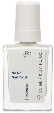 KORRES No No Nail Polish 02 Milky White – veganer 10-Free Nagellack mit Gel-Effekt, hoher Deckkraft & brillantem Glanz, splitterfest, 11 ml – natürlich gepflegte Nägel ohne Schadstoffe