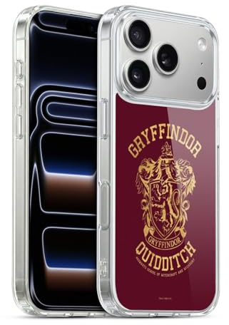 Head Case Designs Offizielle Harry Potter Gryffindor Quidditch Deathly Hallows X Gel Handyhülle Hülle [Militärischer Schutzgrad] Kompatibel mit Apple iPhone 17 Pro