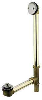 Kingston Brass DLL3188 Bath Tub Drain and Overflow, Brushed Nickel 27.5 x 12.5 x 1.75