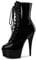 Higher Heels PleaserUSA Stiefeletten Delight-1020 Lack schwarz Gr. 40