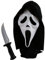 Fun World Costumes Ghost Face with Knife Mask Accessory Age 10+