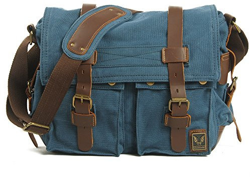 Eysee Schultertasche Herren Canvas-Umhängertasche Daypack für Alltag und Sport 35cm (L) X 30cm(H) X 10cm(W)