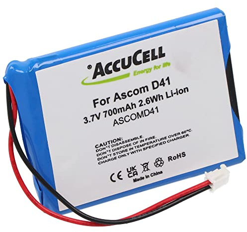 AccuCell Akku kompatibel mit Ascom D41 Akku FA01302005, FA83601195