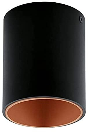 EGLO LED Deckenleuchte Polasso, 1 flammige Deckenlampe, Material: Aluminium, Kunststoff, Farbe: Schwarz, kupfer, Ø: 10 cm