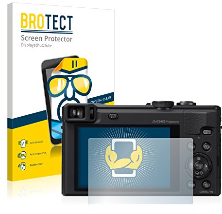 BROTECT (2 Stück Schutzfolie für Panasonic Lumix DMC-TZ60 Displayschutz Folie Made in Germany, Ultra-Klar