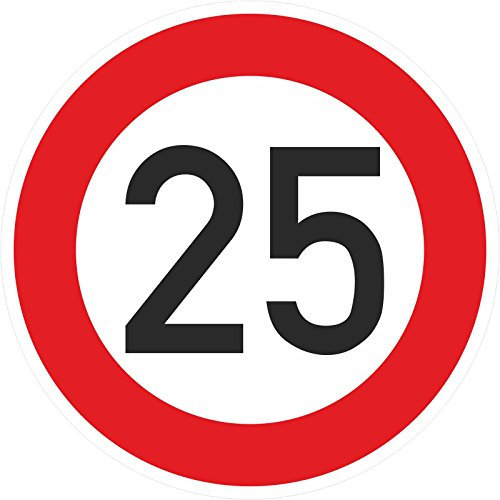 Geburtstagschild 25 Verkehrszeichen Verkehrsschild Straßenschild Geburtstagsschild Schild Geburtstag PVC 40 cm