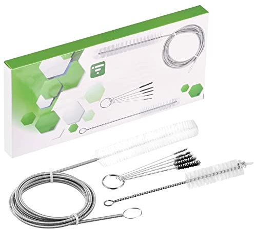 CPAP Tube Reinigungsbürste 7 Feet Flexible, 7 Zoll Handliche Bürste mit 5 Pack Mini Nylon Pinsel Set 4 Zoll für Standard-Schläuche in 22 mm Durchmesser