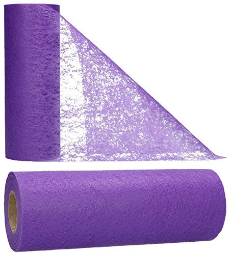 AmaCasa Tischläufer Violett (23 cm x 25 m) – Hochwertiges Vliesband für stilvolle Tischdekoration bei Hochzeiten, Geburtstagen & besonderen Anlässen