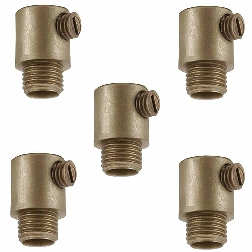 WITTKOWARE 5 Stück Kabelzugentlastungen mit Gewinde M10x1, für Kabeldurchmesser bis 7mm, Farbe Gold