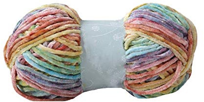 Clisil 100 g Farbverlauf, Samtgarn, Häkeln, Stricken, gefärbt, Regenbogen-Samt, Stirnband, Mütze, Schal, Pullover, Kissen, Decke, Wickeltuch, DIY, weiches Luxus-Chenille-Garn, Bastelgarn
