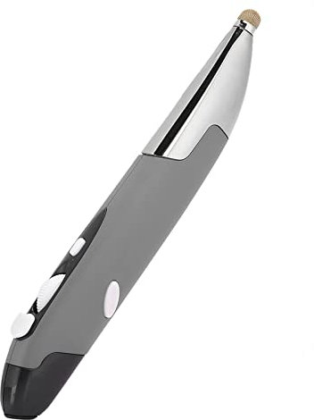 ASHATA USB Wireless Pen Maus, USB Computer Stylus PC Zubehör Wireless 2.4G Maus Stifttyp Personalisiert Innovativ, für 7/8/Vista/XP/2000/Android/Linux/OS X.(Grau)