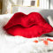 Ashler 3D-Lippen-Überwurfkissen, glatter weicher Samt-Einsatz, lippenförmiges Kissen für Bett, Wohnzimmer, Rot, 61 x 30,5 cm