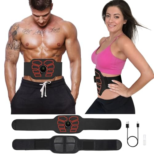 eAnjoy EMS Muscle Stimulator, ABS Stimulator, Abdominal Toning Belt Home Office Fitness Workout Equipment for Abdomen