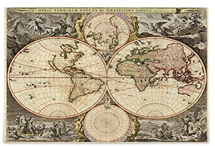 Welterdkarte Land Jigsaw Puzzle 1000 Teile für Erwachsene Klassische Jigsaw Puzzles aus Papier Wanddekoration Geschenk ab 12 (70x50cm)